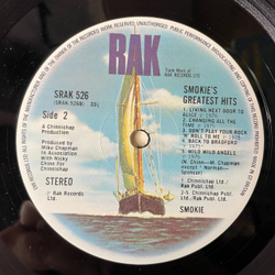 Винтажная виниловая пластинка LP Smokie Смоуки Greatest Hits (UK 1977) I'll Meet You At Midnight