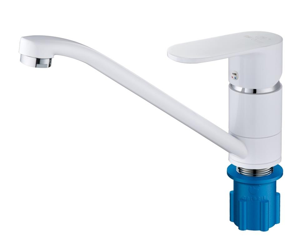 Смеситель CALORIE люкс для кухни белый 2523А45M