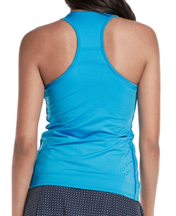 Женский топ теннисный Lucky in Love Keepin It Rio Wavy V-Neck Tank W/Bra - atlantic