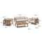 Комплект мебели Sacova из массива эвкалипта, 2 кресла, диван, журнальный столик