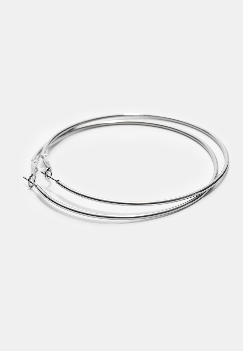 STRADIVARIUS Большие серьги-кольца, серый