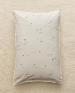 ZARA HOME ДЕТСКАЯ НАВОЛОЧКА С ПРИНТОМ, ЖЕЛТОВАТО-БЕЛЫЙ