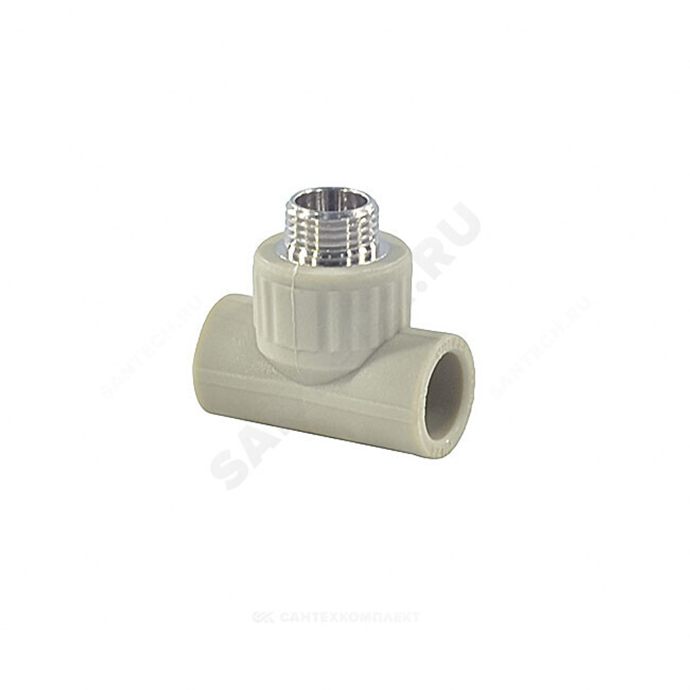 Тройник PP-R комбинированный серый Дн 25х1/2" НР VALFEX 10128125Г