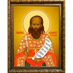 Владимир Амбарцумов, Московский, священномученик, пресвитер. Икона на холсте.