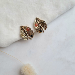 Клипсы листики от Oscar de la Renta