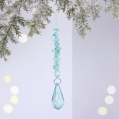 Подвеска «Изящный камень» 13 см, Голубой