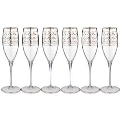 НАБОР БОКАЛОВ ДЛЯ ШАМПАНСКОГО ИЗ 6 ШТУК 260МЛ "ATHENE PLATINO"