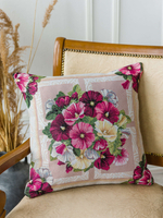 Декоративный гобеленовый чехол для интерьерной подушки Мальва 47*47