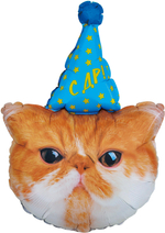 Фольгированные шары-фигуры «Котик в колпачке» в ассортименте, 74–81 см