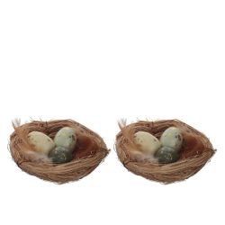 GAEM Набор из 2-х изделий декоративных "Гнездо пасхальное" (8*4,5), L17 W9 H2 см