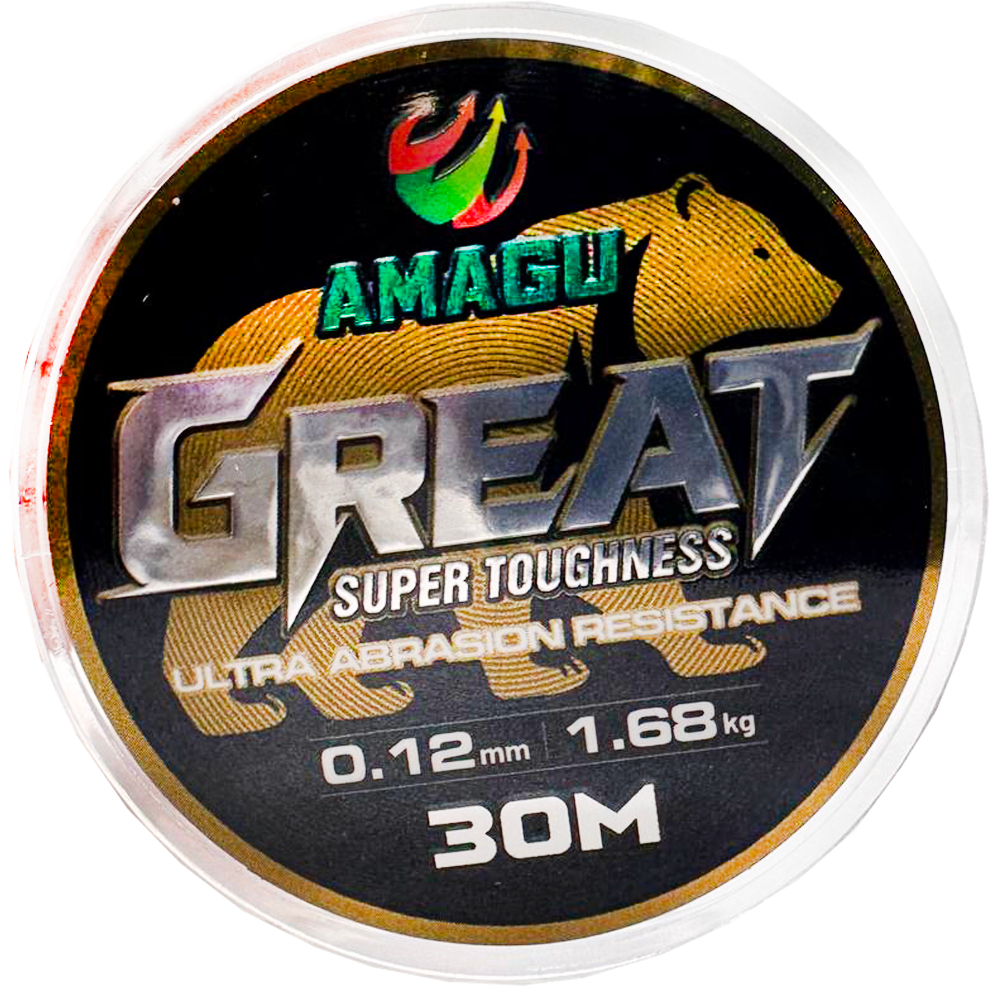 Леска зимняя AMAGU -30c GREAT 0,10 мм 30 метров.