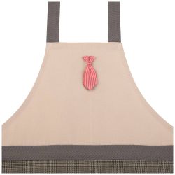 ФАРТУК МАЛЕНЬКИЙ ДЕКОРАТИВНЫЙ "ИСТИННЫЙ ДЖЕНТЛЬМЕН" ,СЕРЫЙ, 50%Х/Б 50%ПЭ