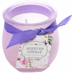 Свеча «Home decoration-Криспи» 5*5,5см в подсвечнике, микс 4 цвета C4015