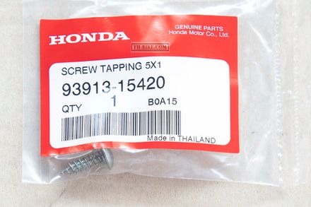 93913-15420. SCREW, TAPPING, 5X16 (PO). HONDA