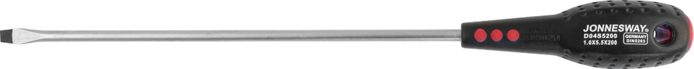 D04S5200 Отвертка стержневая шлицевая FULL STAR, SL5.5х200 мм