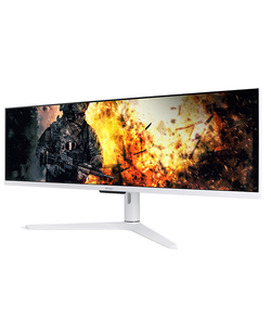 Монитор 43,8'' AOPEN 43XV1CPwmiiphx 32:9, IPS, 3840x1080, 1ms, 350, 400cd, 120Hz, 2xHDMI(2.0, 1.4) + 1xDP(1.2) + Audio out, Speakers 2Wx2, White, H.Adj. 95 (by ACER)