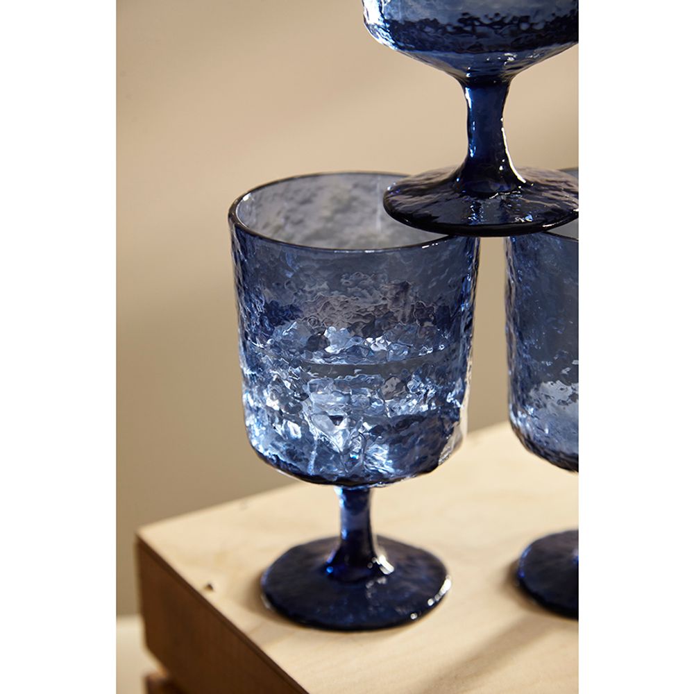 Набор бокалов из акрила Arctic для вина, 280 мл, синий, 4 шт.