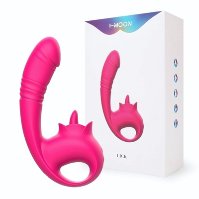 Розовый изогнутый вибратор с фрикциями - 19,7 см. (Цвет: розовый)