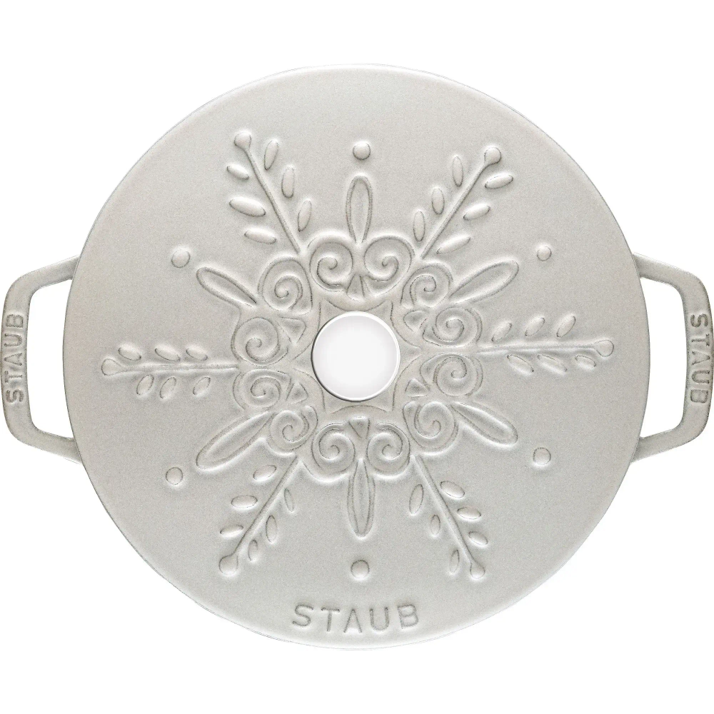 STAUB Чугунная кастрюля Cocotte Snowflake 24 см 3,6 л с трюфелями (II сорт)