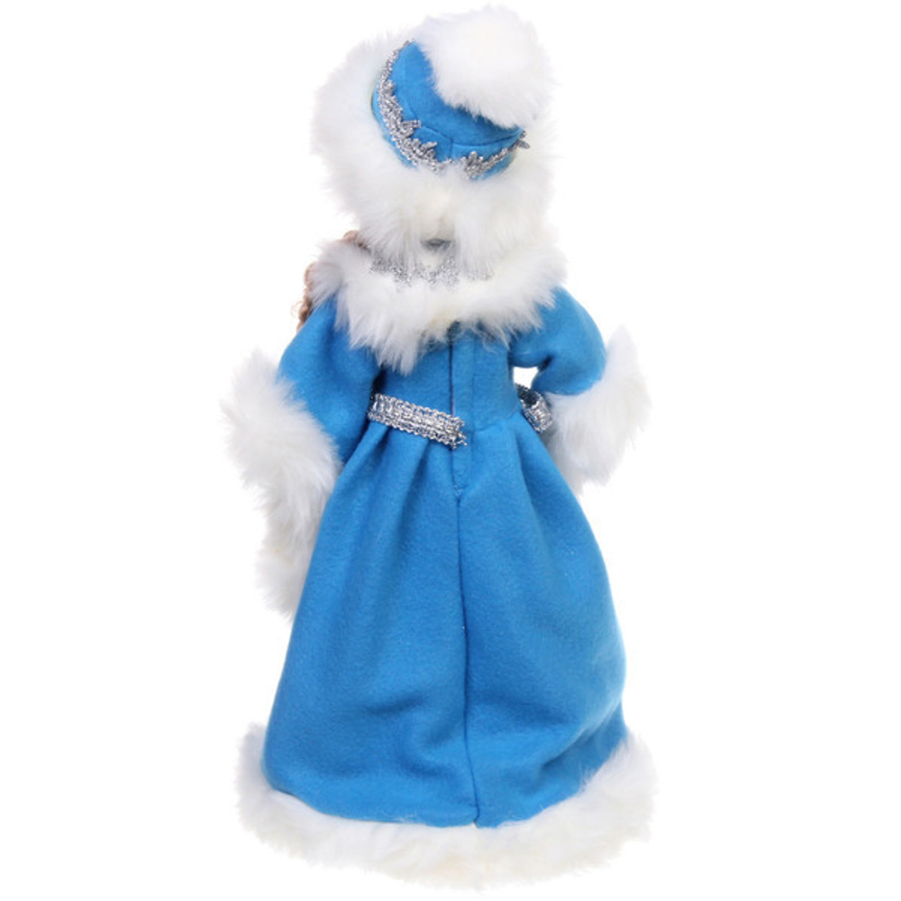 Снегурочка «Невероятное волшебство» 40 см в голубой шубке