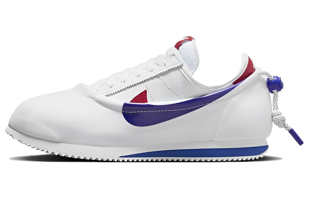 CLOT x Nike Cortez comfortable sports non-slip wear-resistant low-cut casual running shoes for men and women the same style white blue red