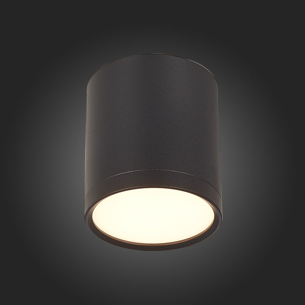 ST113.432.05 Светильник потолочный Черный LED 1*5W 3000K 390Lm Ra&gt;90 120° IP20 D68xH75 170-240V Накладные светильники