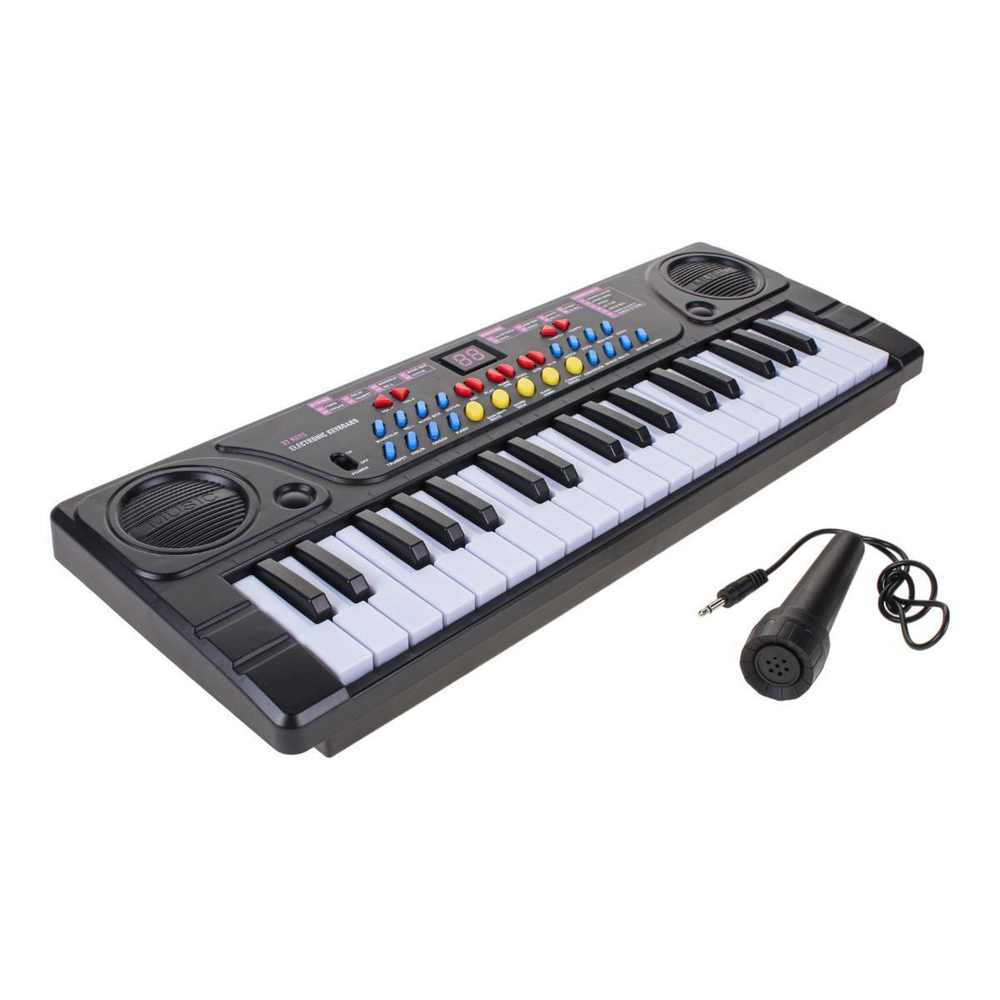 Синтезатор на бат. с микрофоном, коробка 3768