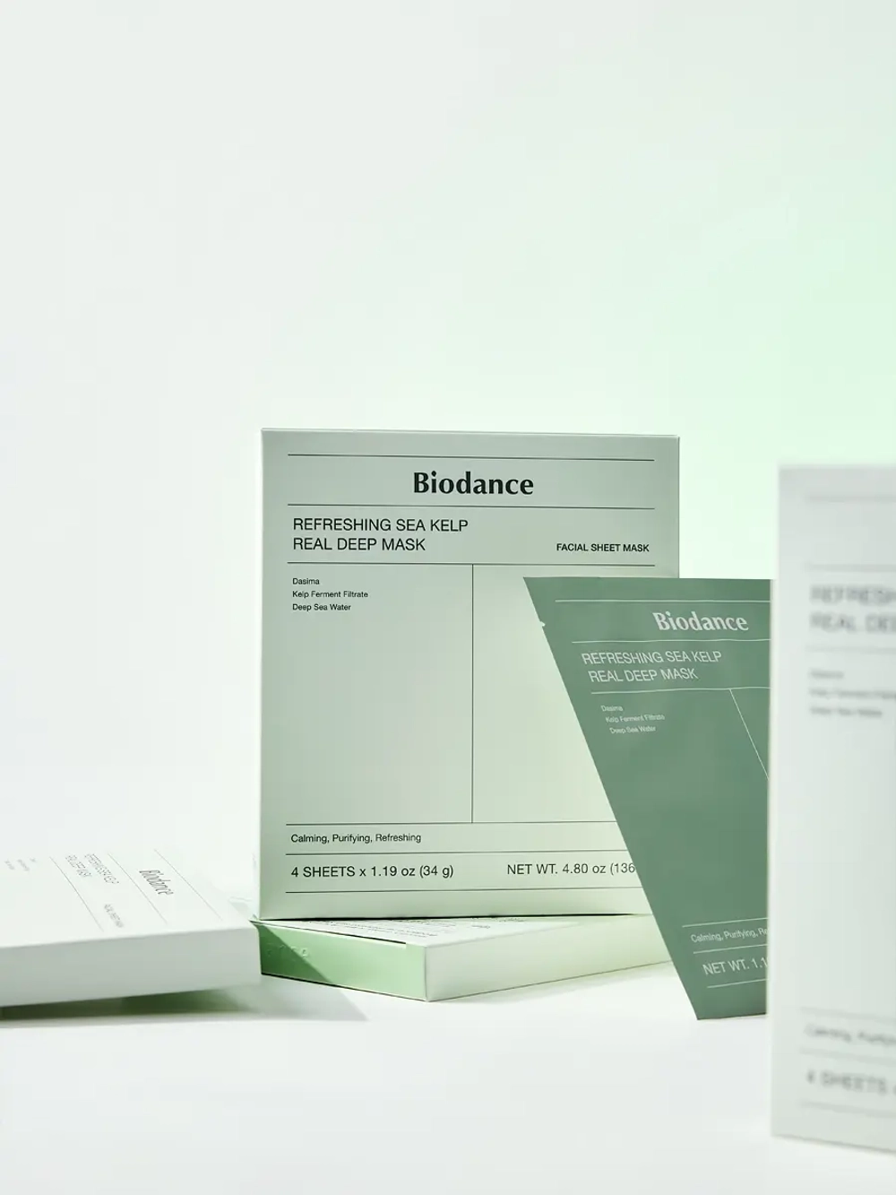 Biodance Освежающая гидрогелевая маска с морскими водорослями Refreshing Sea Kelp Real Deep Mask 34 гр х 4 шт