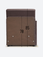 Кресло-кровать "Миник" с правым подлокотником, под правую руку, велюр Dream Chocolate