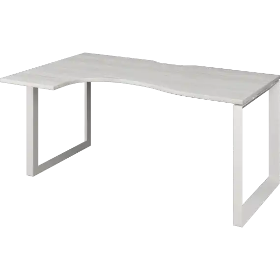 Стол эргономичный левый на металлокаркасе НТМП.О-040.ЛВ  1400x1000x750 Аргентум-МП