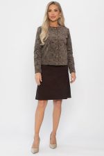 Костюм с юбкой Мэдди (коричневый) К14340-10М LT Collection