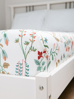 ODA Простыня стандартная, сатин цветочный орнамент