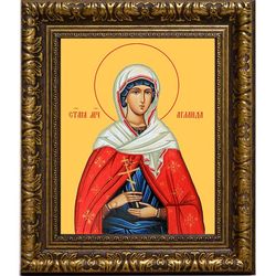 Аглаида Мученица. Икона на холсте.