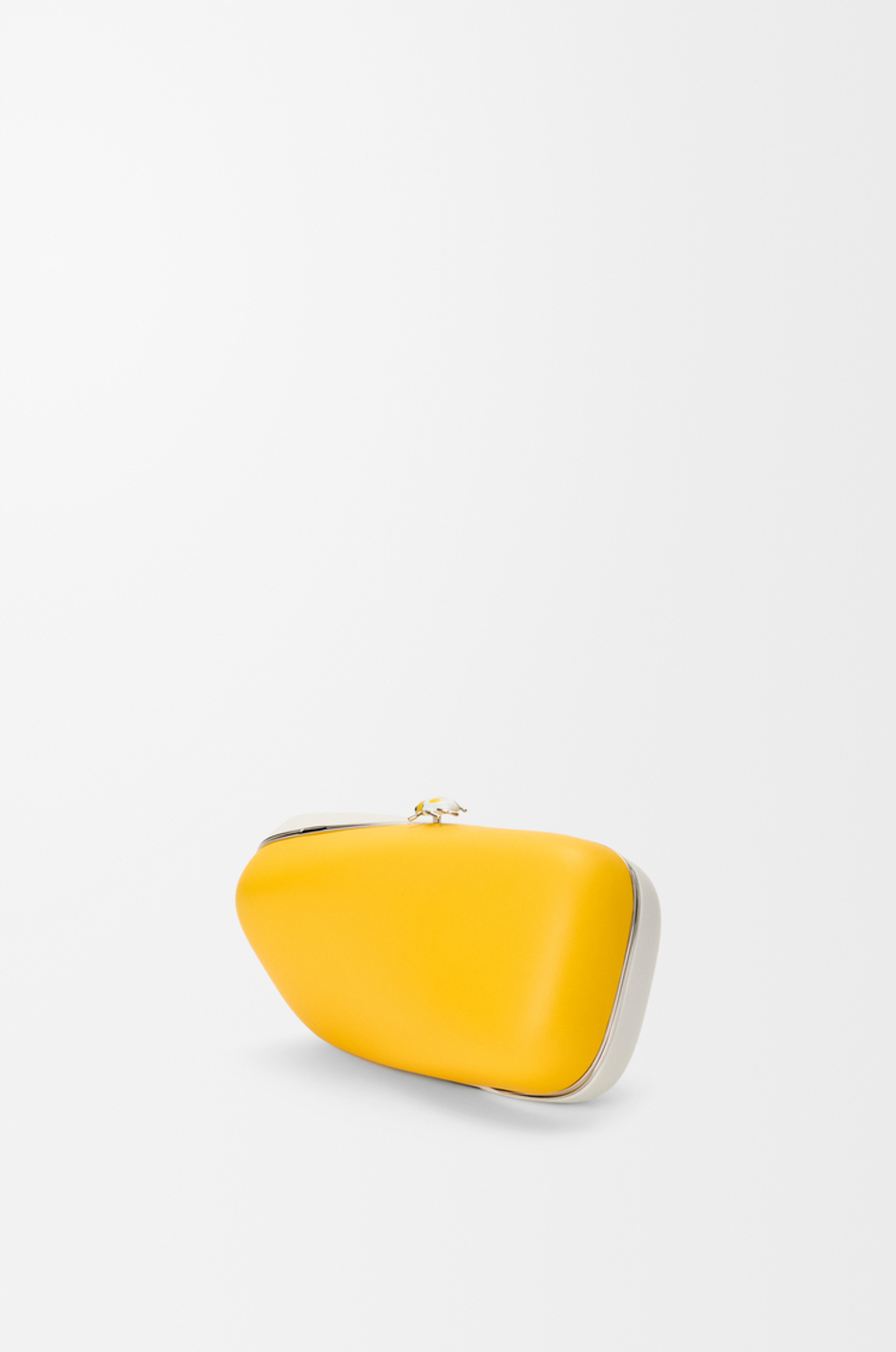 Loewe Клатч Minaudiere из двухцветной кожи ягненка наппа, экрю/желтый