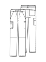 Брюки медицинские мужские Cherokee CK200A с внутренней кулиской, зелёный, S