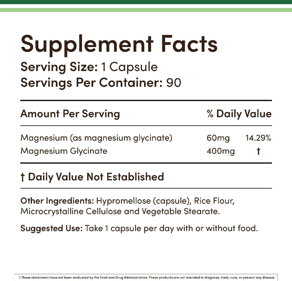 Double Wood Supplements - Magnesium Glycinate 180 capsules