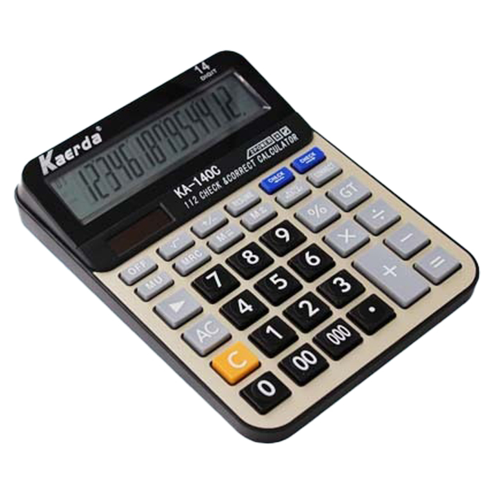 Калькулятор настольный Kaerda 14 Bit, LCD, 20.5*15.8*4.5 см, серый