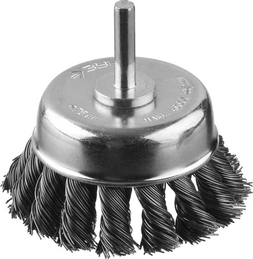 ЗУБР ″Профессионал″. Щетка чашечная для дрели, жгутированная стальная проволока 0,5мм, 75мм