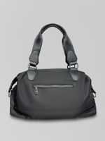 Сумка текстильная GS604 на молнии с металлическим значком однотонная и ремешком в комплекте