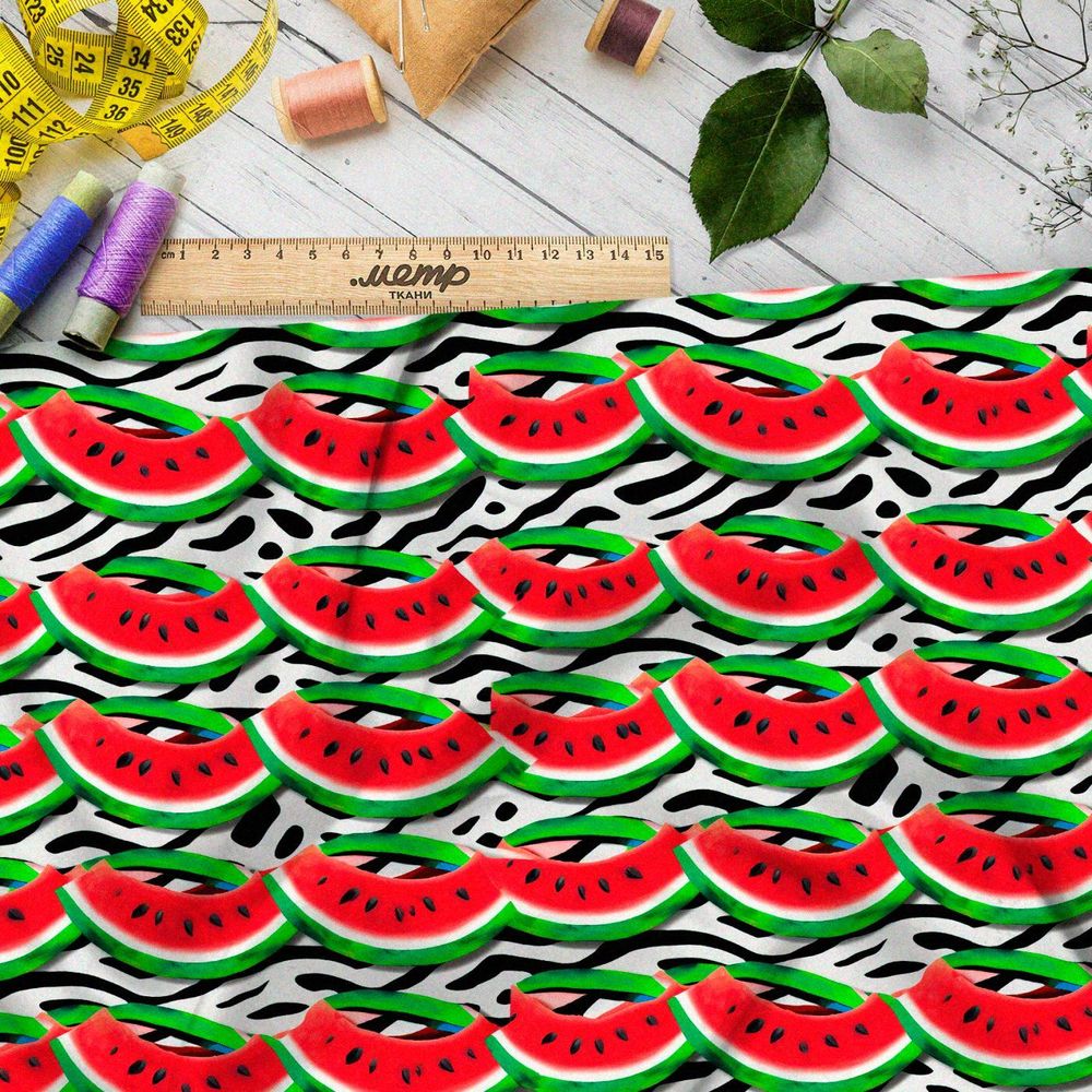 Ткань премиум дюспо дольки арбуза