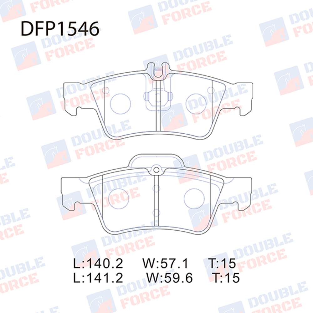 Колодки тормозные дисковые Double Force DFP1546