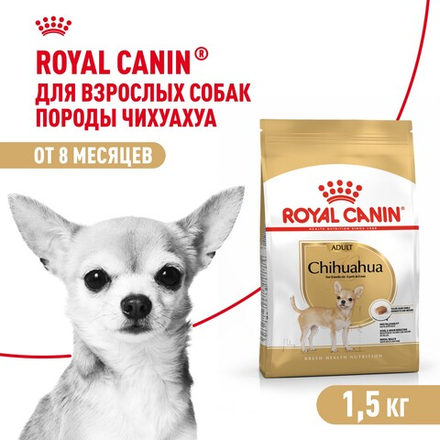 Royal Canin Chihuahua Adult Чихуахуа Эдалт Корм сухой для взрослых собак породы Чихуахуа от 8 месяцев 1,5кг