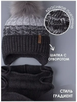 Шапка для мальчика зимняя вязаная и снуд