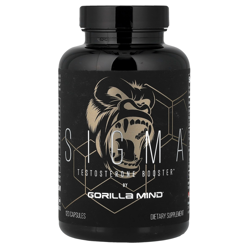 Gorilla Mind, Sigma™, добавка для повышения уровня тестостерона, 120 капсул