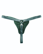 Изумрудные трусики с кольцом для насадок Emerald Panties (Размер: S-M-L) (Цвет: изумрудный)