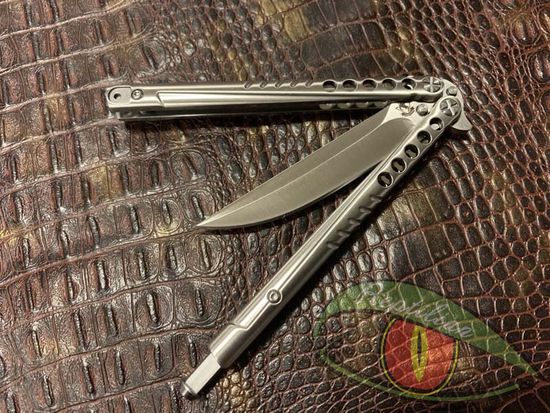 Складной нож STEELCLAW бабочка Секиро-01 c клинком из стали D2, рукоять Stainless Steel