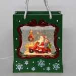 Сувенир с подсветкой «Дед Мороз с поздравлением» 16.5*8.5*19 см, микс (питание от USB и батареек)