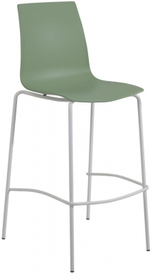 Стул пластиковый барный Papatya X-Treme BSL Pro, белый, зеленый
