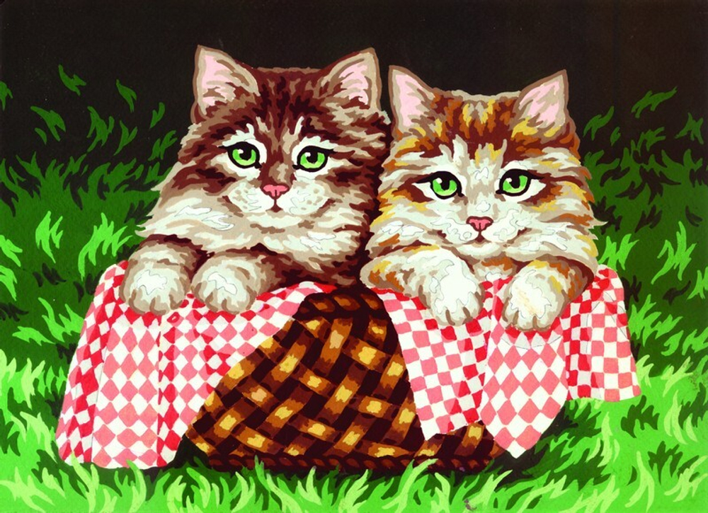 "Котята"-6228 канва с рисунком