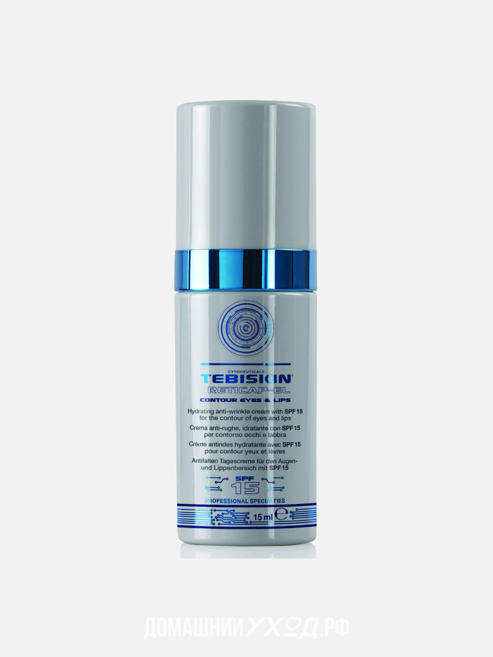 Дневной крем против морщин SPF 15 для контура глаз и губ Reticap-EL contour eyes&lips, Tebiskin, 15 мл Дневной крем против морщин SPF 15 для контура глаз и губ Reticap-EL contour eyes&lips, Tebiskin, 15 мл